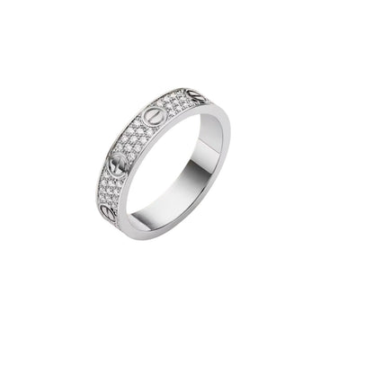 [Limara]LOVE 4MM PAVÉ DIAMOND RING