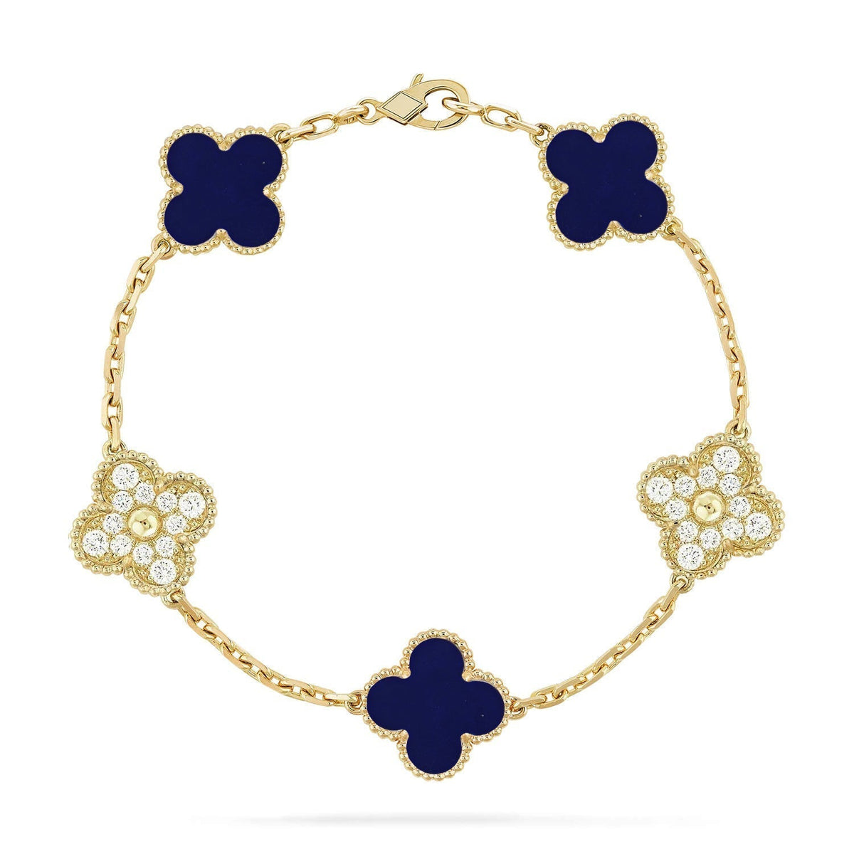 [Limara] CLOVER 5 MOTIF LAPIS LAZULI BRACELET COLLECTION