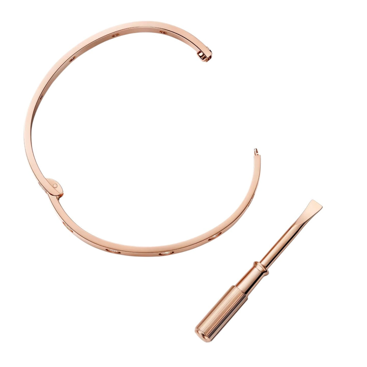 [Limara]CLASSIC 6.1MM LOVE SINGLE-SCREW CLOSURE BANGLE - 10-DIAMOND