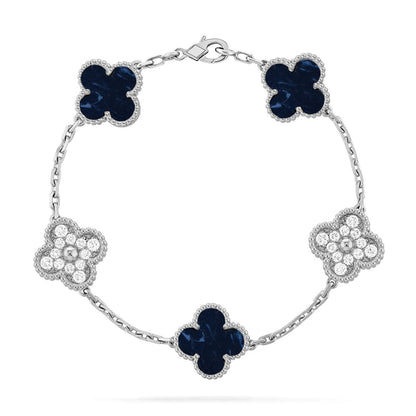 [Limara]LUCKY CLOVER 5-MOTIF BRACELET - PIETERSITE COLLECTION