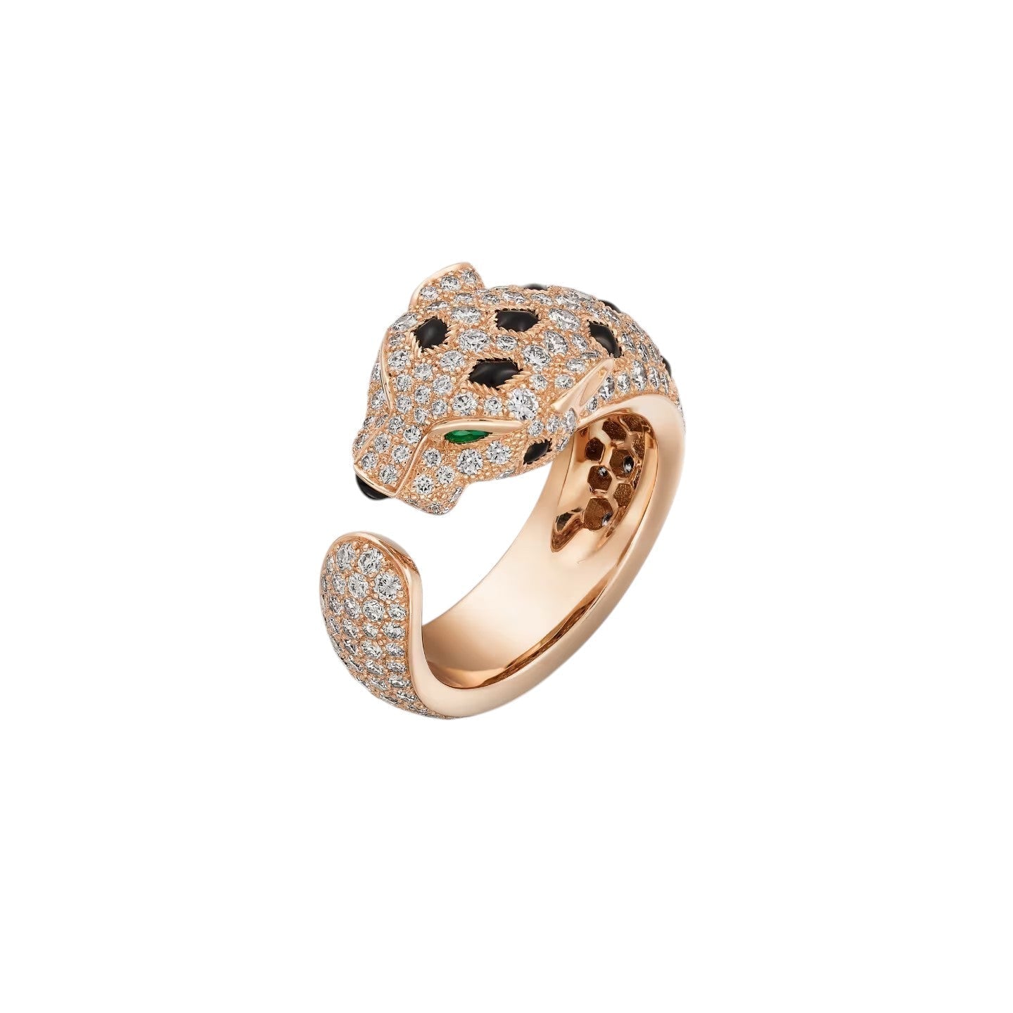 [Limara]PANTHÈRE DE DIAMOND HALF-PAVÉ MEDIUM RING