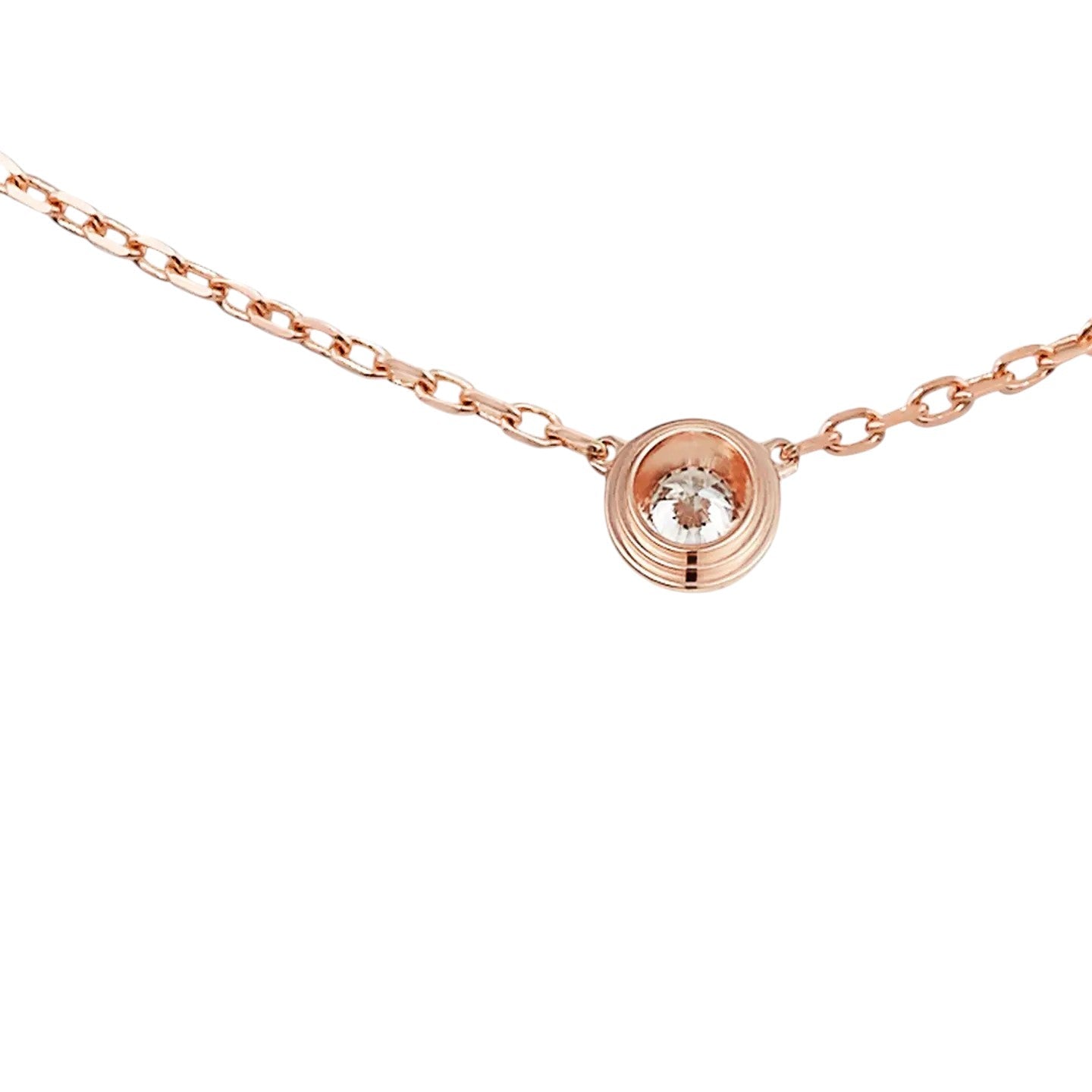 [Limara]LOVE SCREW PENDANT SINGLE DIAMOND NECKLACE