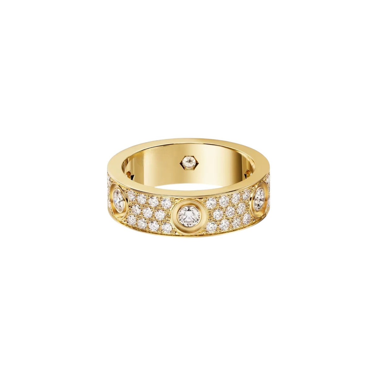 [Limara]LOVE 5.5MM FULL-PAVÉ 6-DIAMOND RING