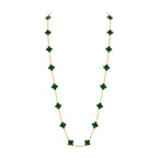 [Limara]CLASSIC 20-MOTIF LUCKY CLOVER LONG NECKLACE GOLD COLLECTION