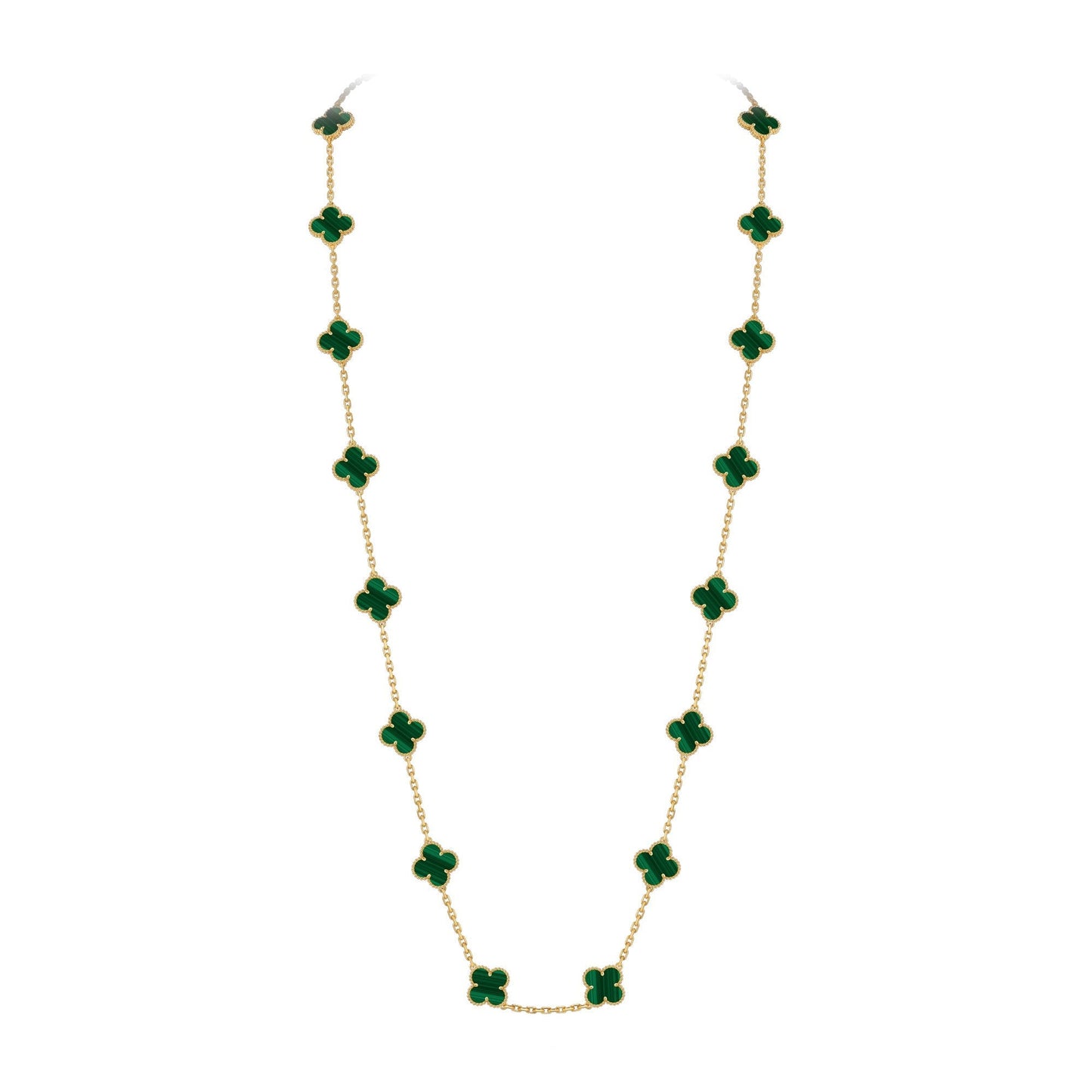 [Limara]CLASSIC 20-MOTIF LUCKY CLOVER LONG NECKLACE GOLD COLLECTION