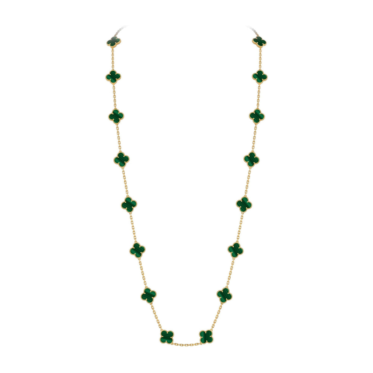 [Limara]CLASSIC 20-MOTIF LUCKY CLOVER LONG NECKLACE GOLD COLLECTION