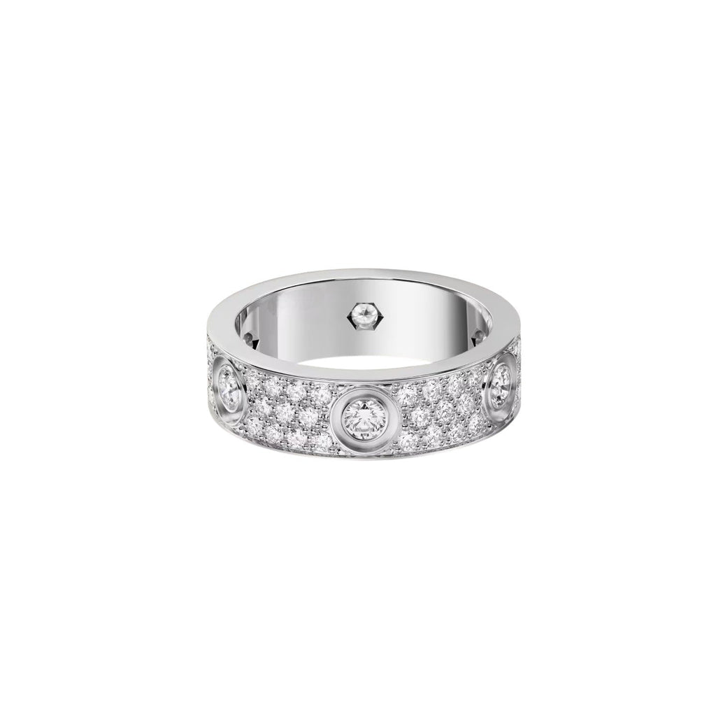 [Limara]LOVE 5.5MM FULL-PAVÉ 6-DIAMOND RING