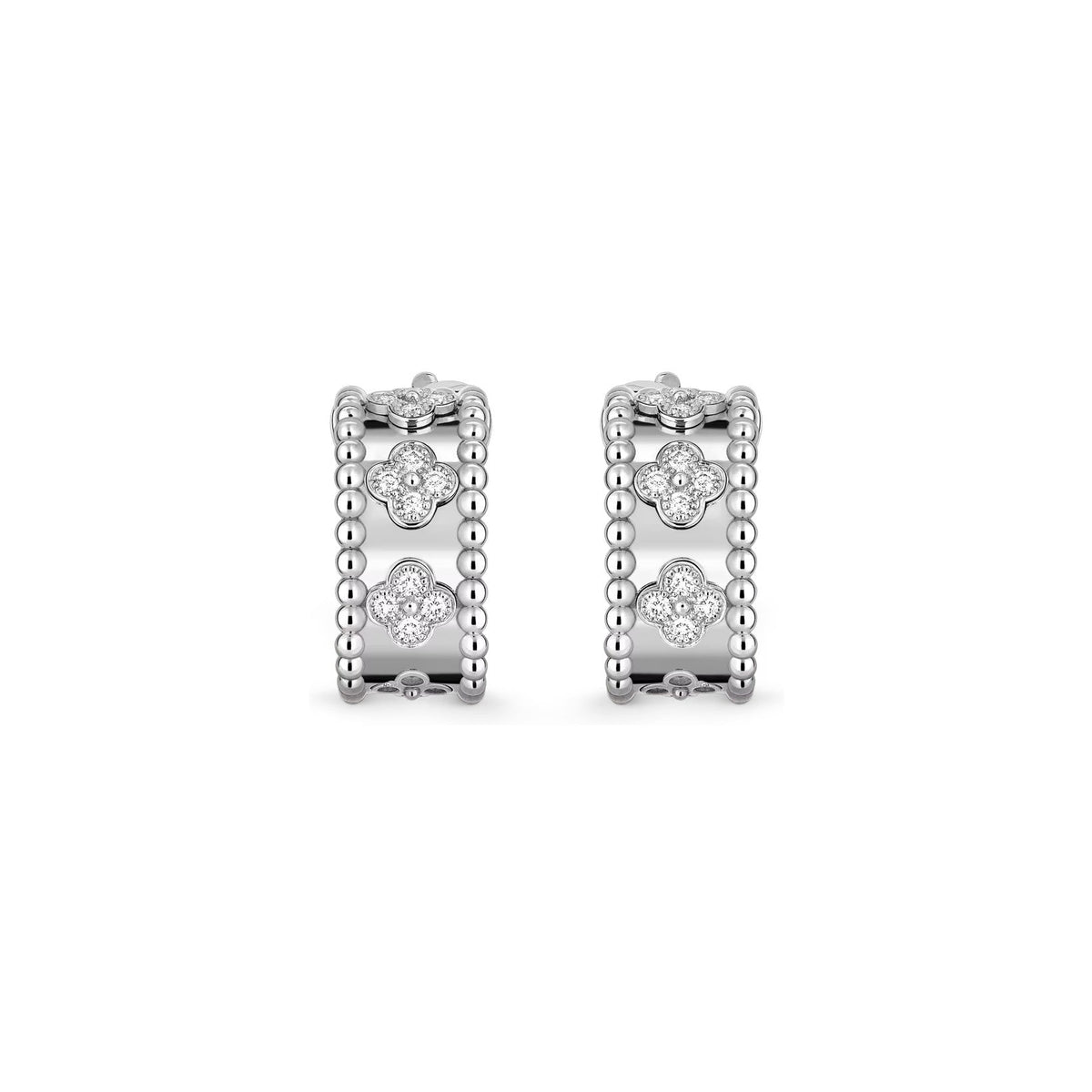 [Limara]KALEIDOSCOPE CLOVER HOOP EARRINGS