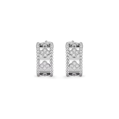 [Limara]KALEIDOSCOPE CLOVER HOOP EARRINGS
