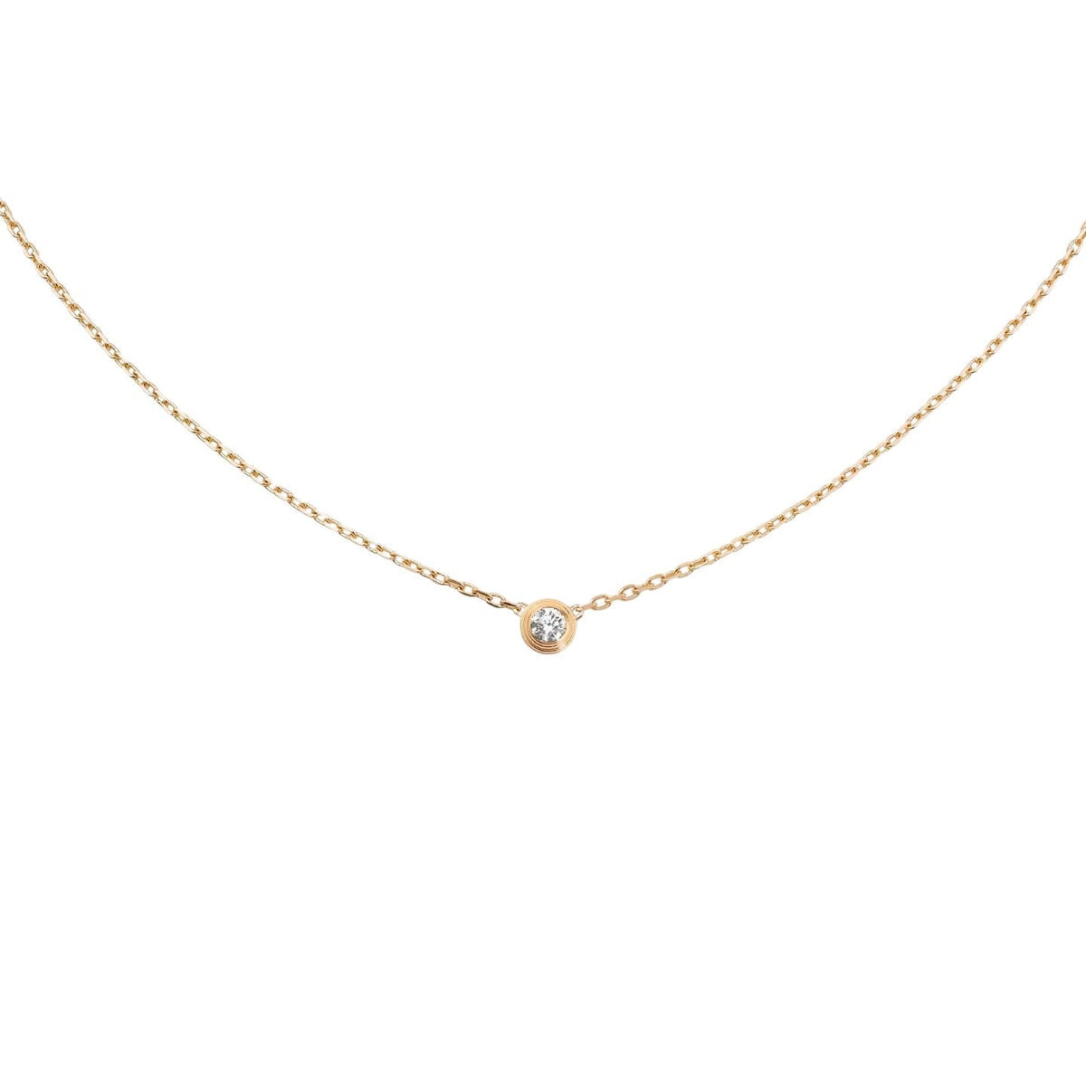 [Limara]LOVE SCREW PENDANT SINGLE DIAMOND NECKLACE