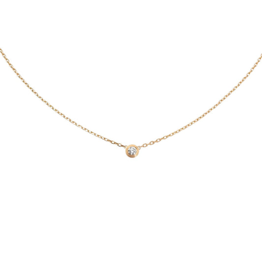 [Limara]LOVE SCREW PENDANT SINGLE DIAMOND NECKLACE