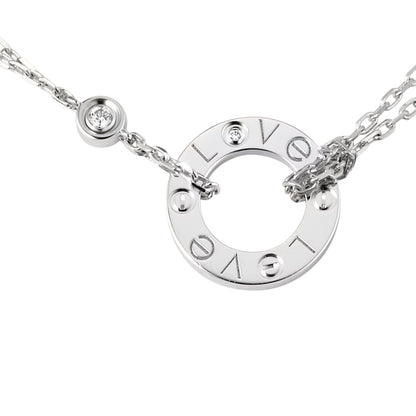 [Limara]LOVE CIRCULAR PENDANT 2-DIAMOND NECKLACE