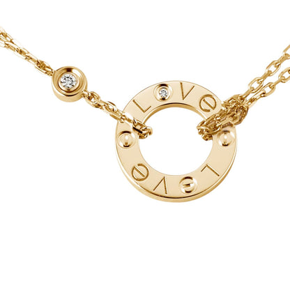 [Limara]LOVE CIRCULAR PENDANT 2-DIAMOND NECKLACE