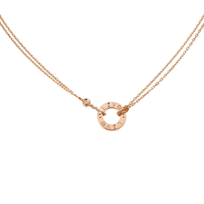 [Limara]LOVE CIRCULAR PENDANT 2-DIAMOND NECKLACE