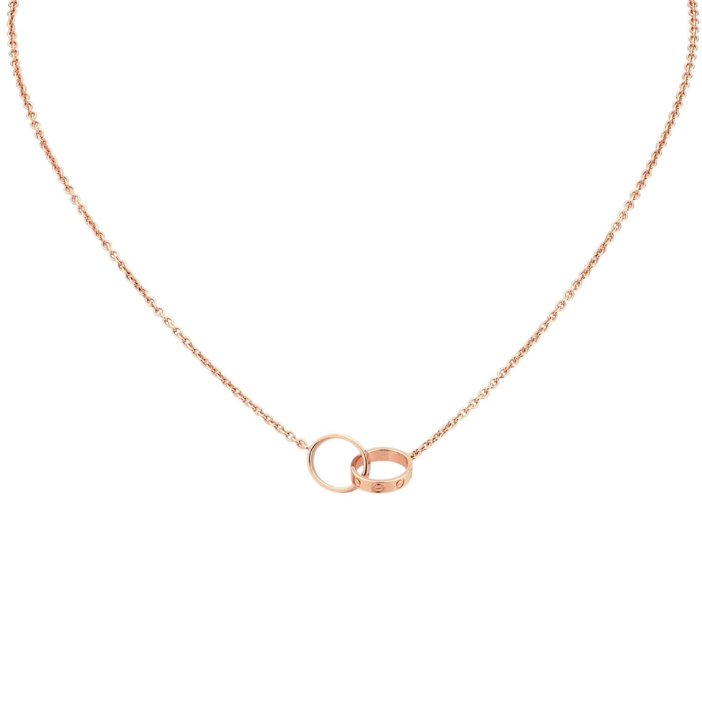 [Limara]LOVE DOUBLE-RING PENDANT NECKLACE