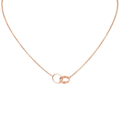 [Limara]LOVE DOUBLE-RING PENDANT NECKLACE