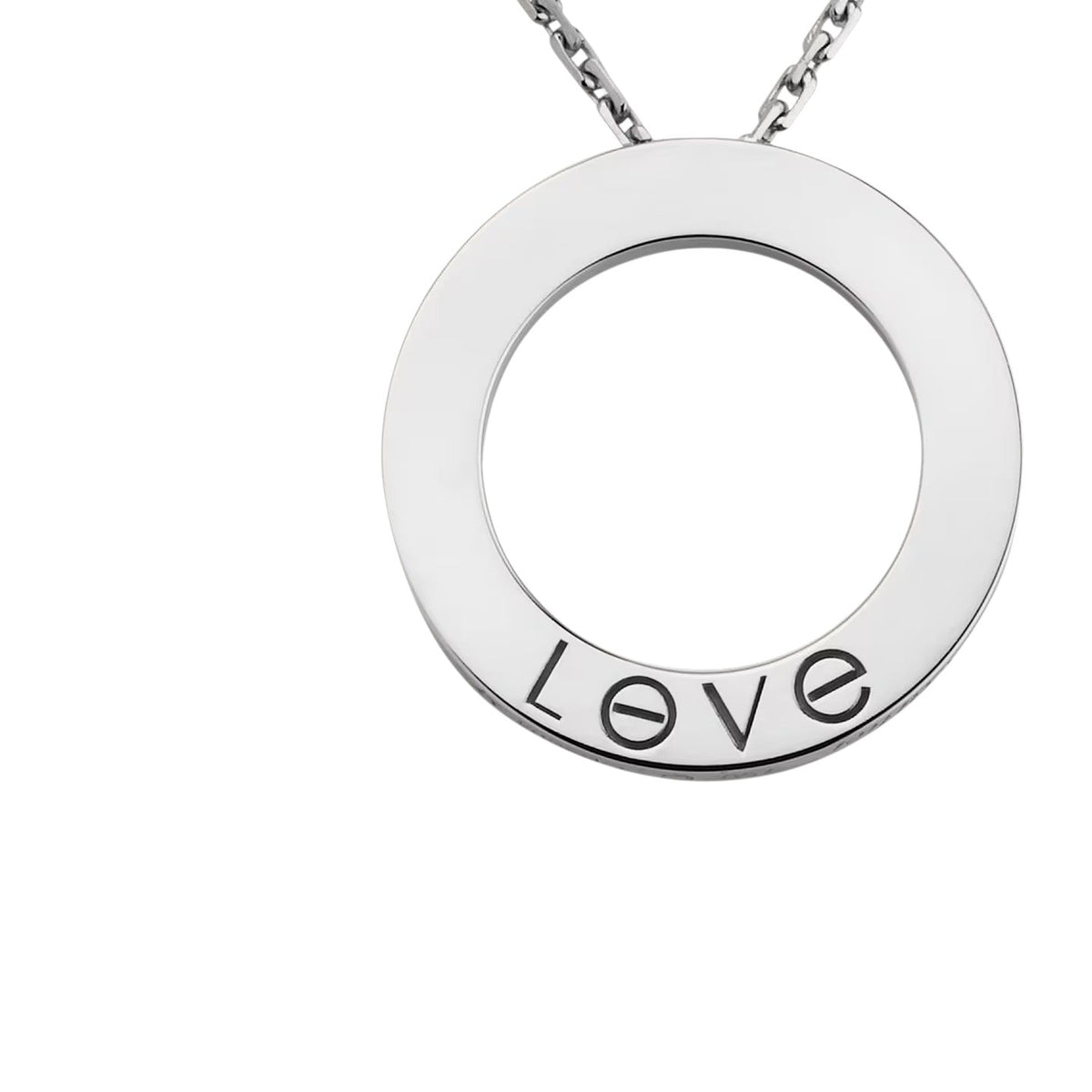 [Limara]LOVE LARGE CIRCULAR PENDANT NECKLACE