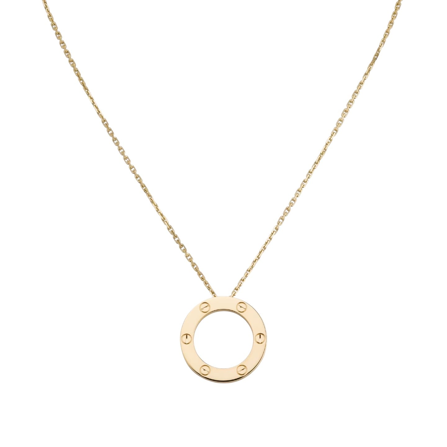 [Limara]LOVE LARGE CIRCULAR PENDANT NECKLACE