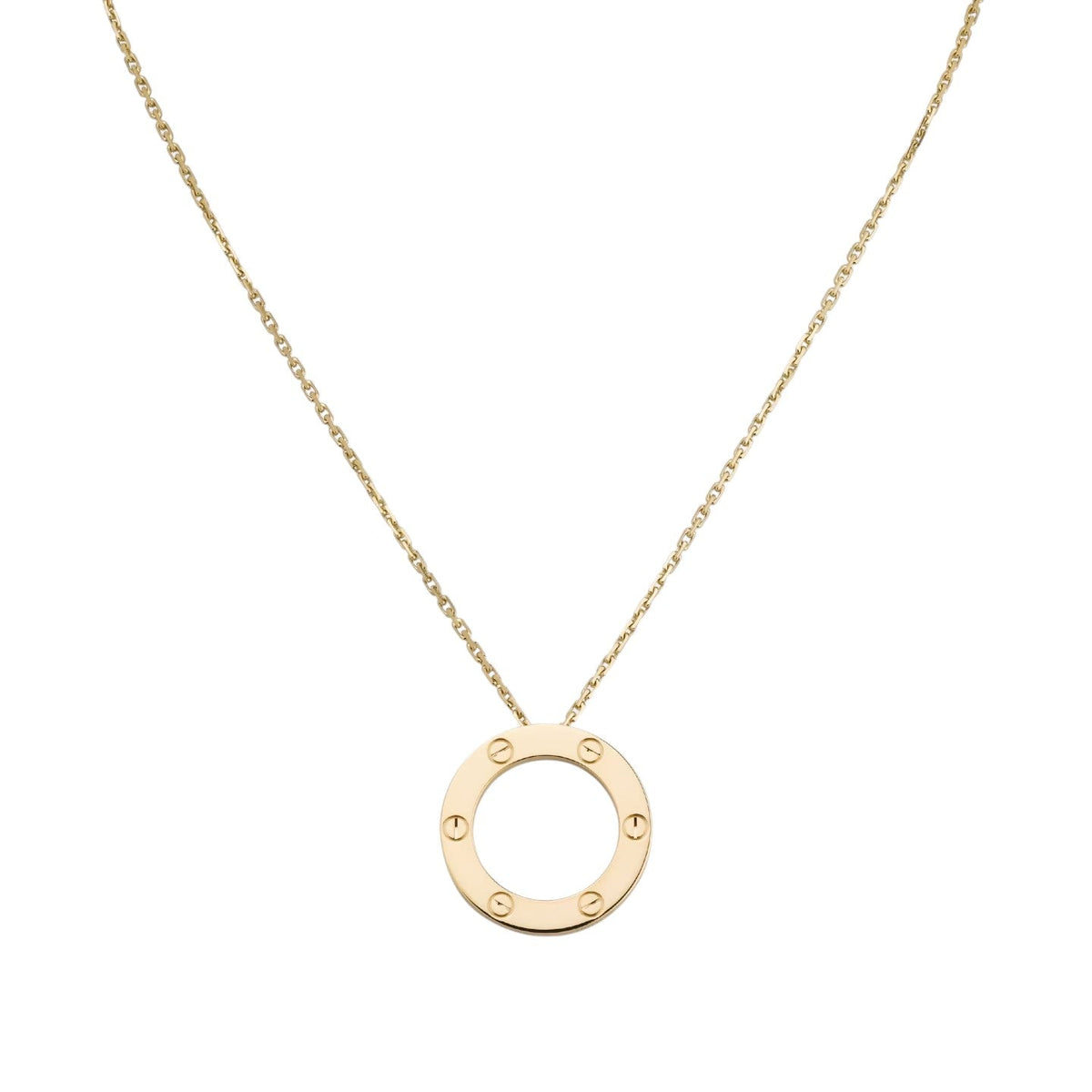 [Limara]LOVE LARGE CIRCULAR PENDANT NECKLACE