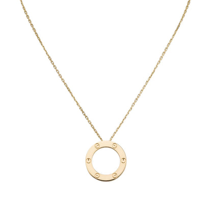 [Limara]LOVE LARGE CIRCULAR PENDANT NECKLACE