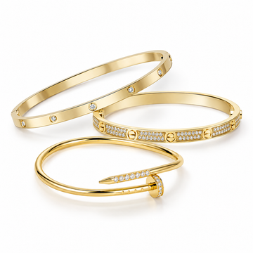 [Limara] JUSTE Diamond & LOVE Diamond Bracelet Stack Set