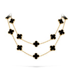 [Limara]CLASSIC 20-MOTIF LUCKY CLOVER LONG NECKLACE GOLD COLLECTION