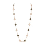 [Limara]CLASSIC 20-MOTIF LUCKY CLOVER LONG NECKLACE ROSE GOLD COLLECTION