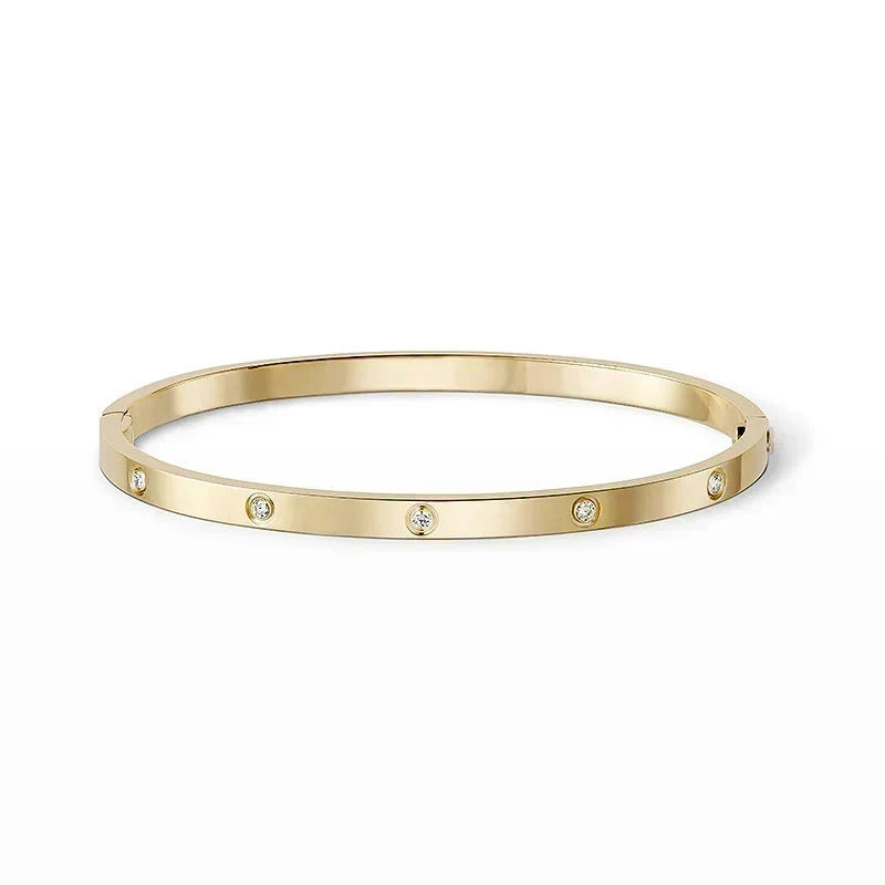[Limara] JUSTE Diamond & LOVE Diamond Bracelet Stack Set