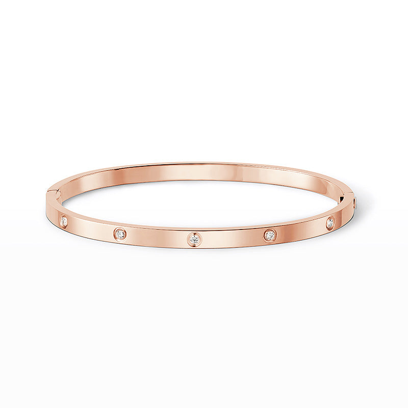 [Limara]LOVE 3.65MM SMALL MODEL BANGLE - 10-DIAMOND