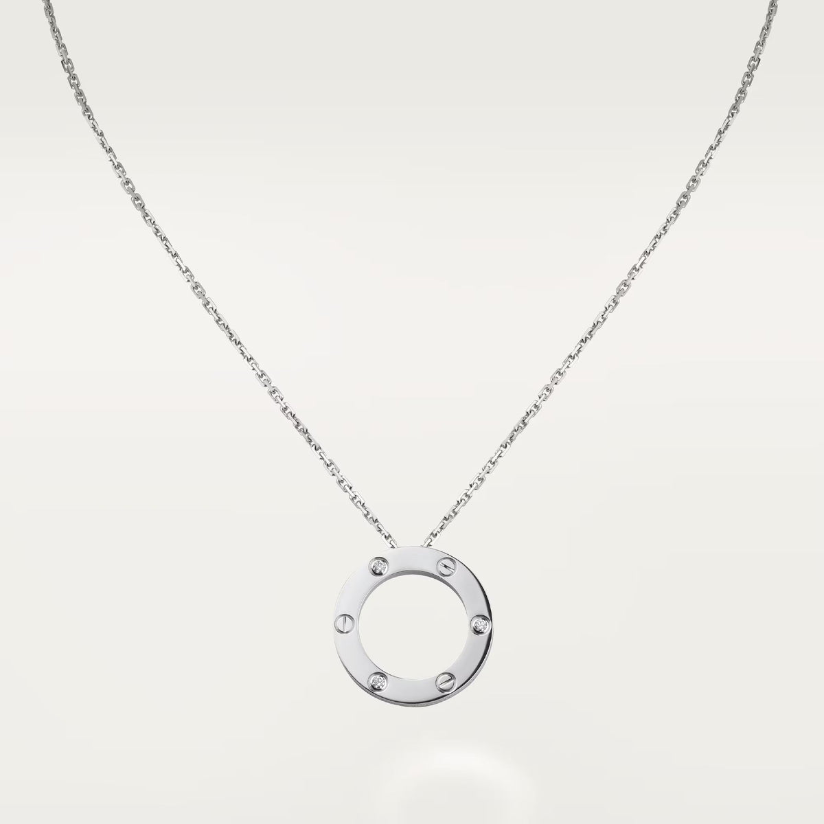 [Limara] LOVE NECKLACE 16MM 3 DIAMONDS