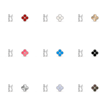 [Limara] CLOVER SILVER 15MM MOP DIAMOND EARRINGS COLLECTION