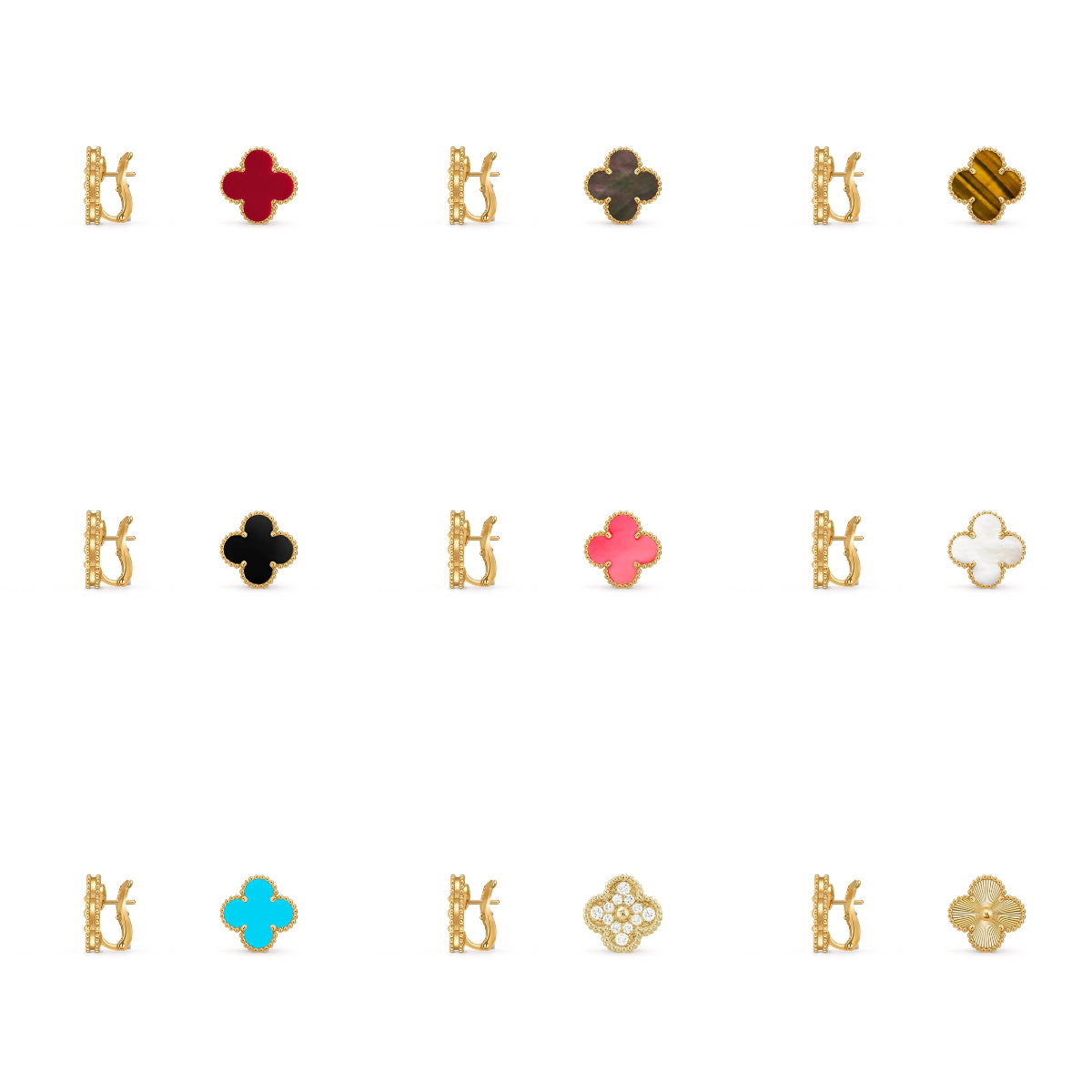 [Limara] CLOVER 15MM MOP EARRINGS COLLECTION
