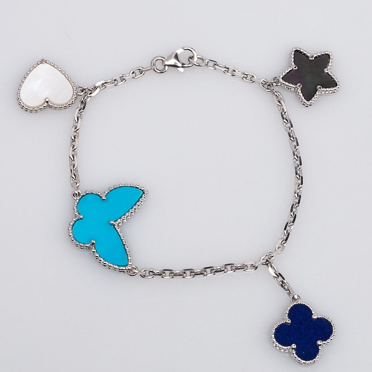 [Limara]LUCKY SPRING SILVER BRACELET 4 MOTIF