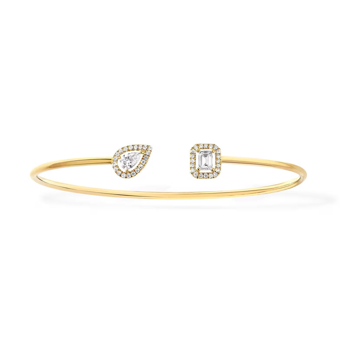 [Limara]JONC FLEX MY TWIN TOI & MOI SILVER DIAMOND BRACELET