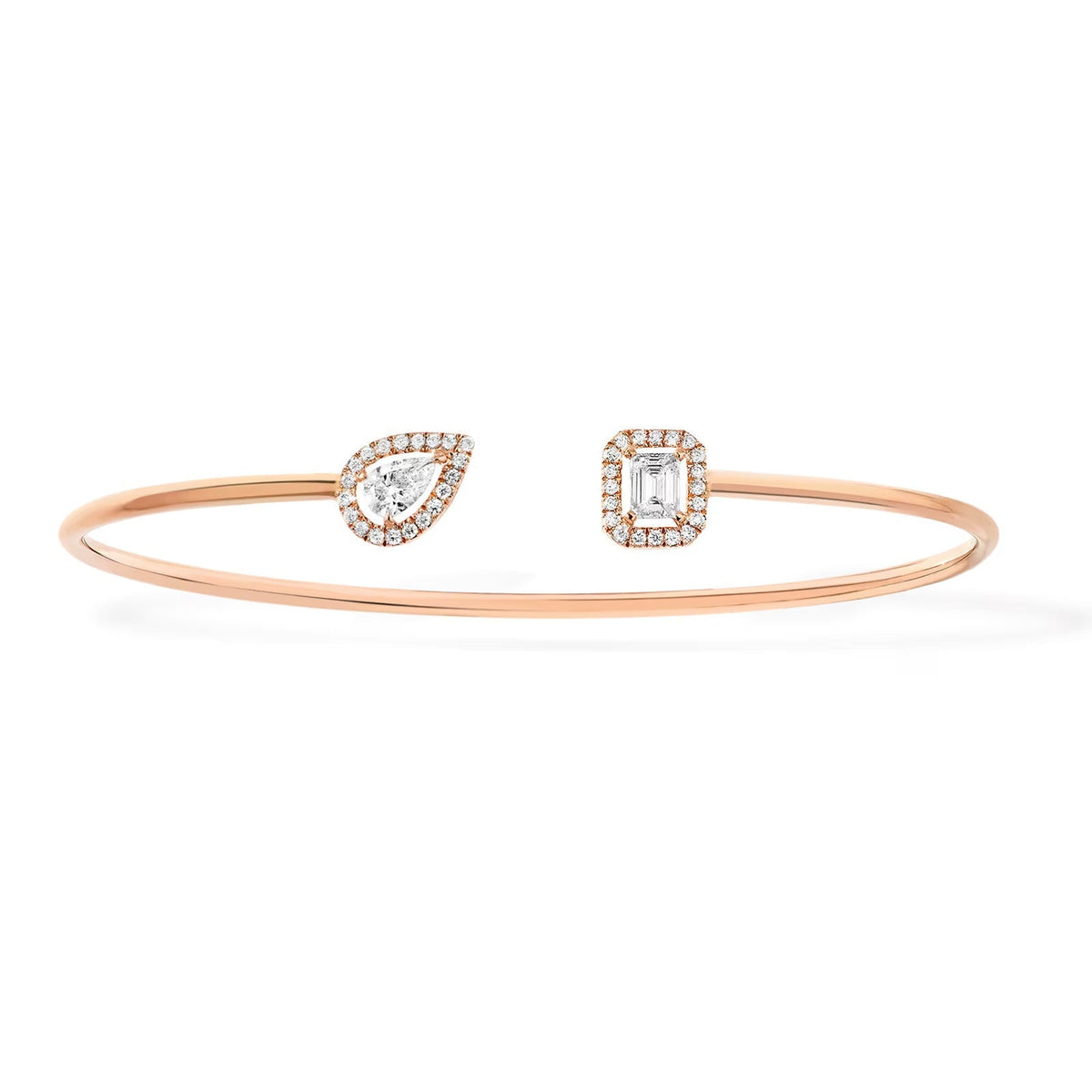 [Limara]JONC FLEX MY TWIN TOI & MOI SILVER DIAMOND BRACELET