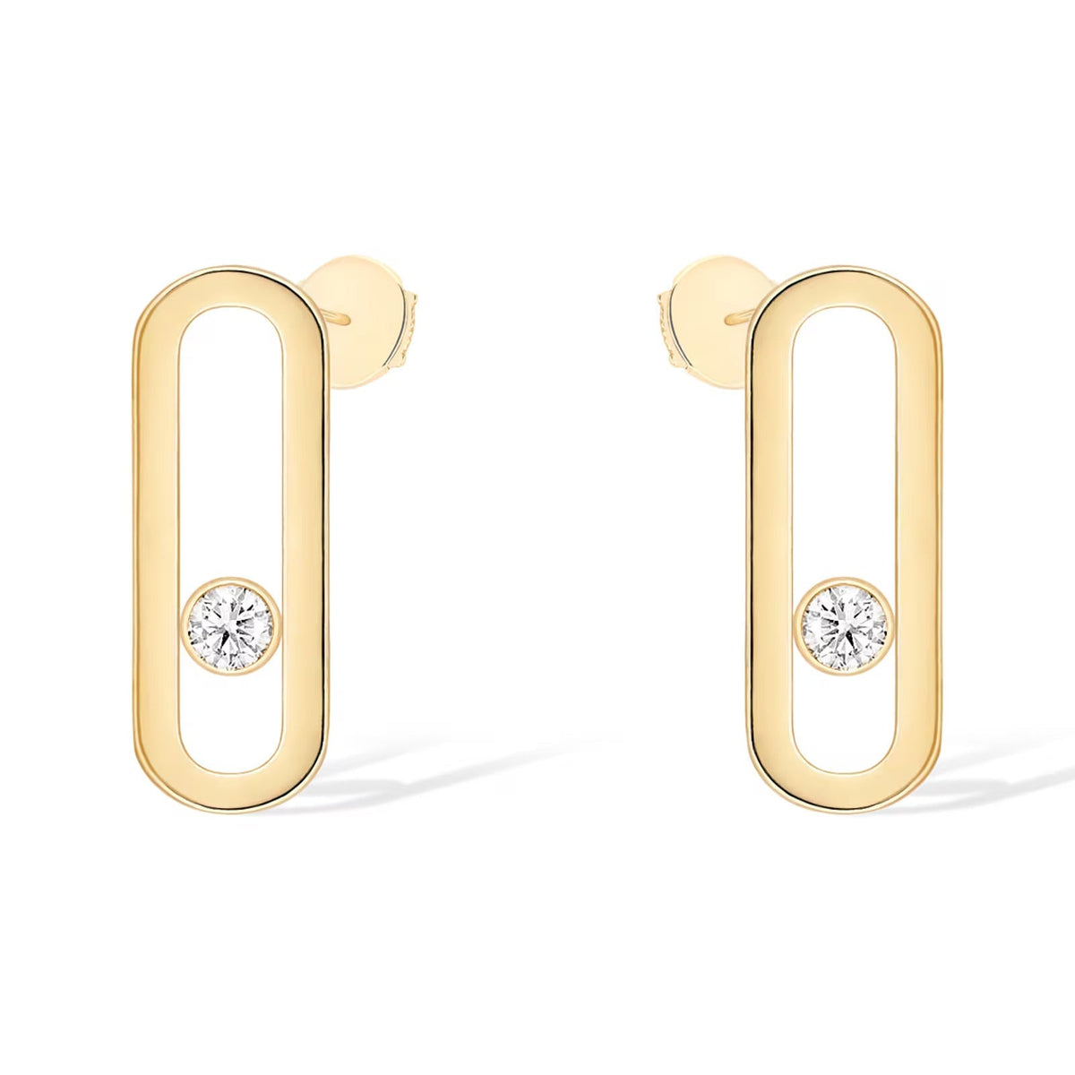 [Limara]MOVE UNO SMALL 1 DIAMOND EARRINGS