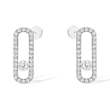 [Limara]MOVE UNO STUD DIAMOND PAVED EARRINGS