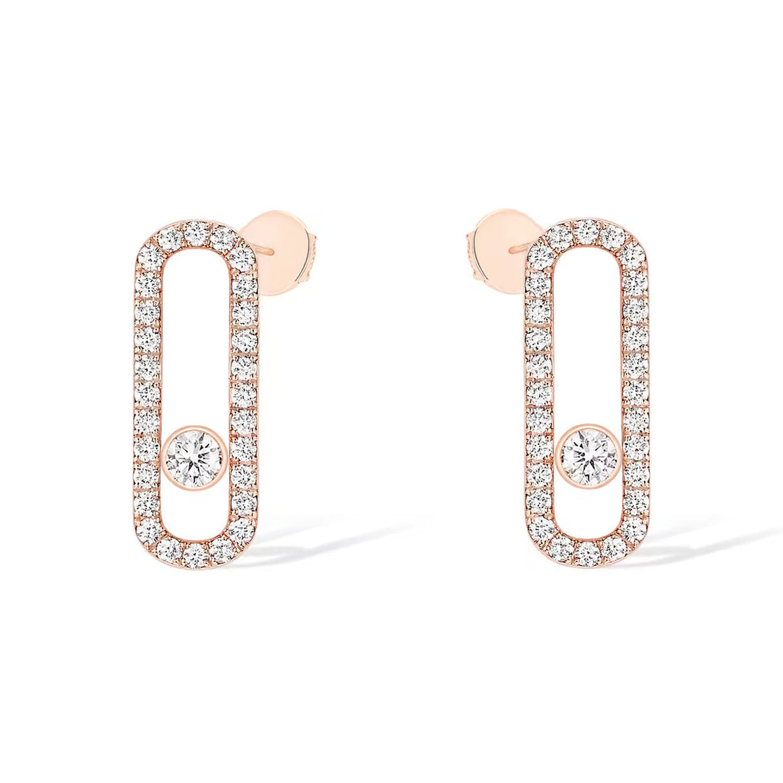 [Limara]MOVE UNO STUD DIAMOND PAVED EARRINGS