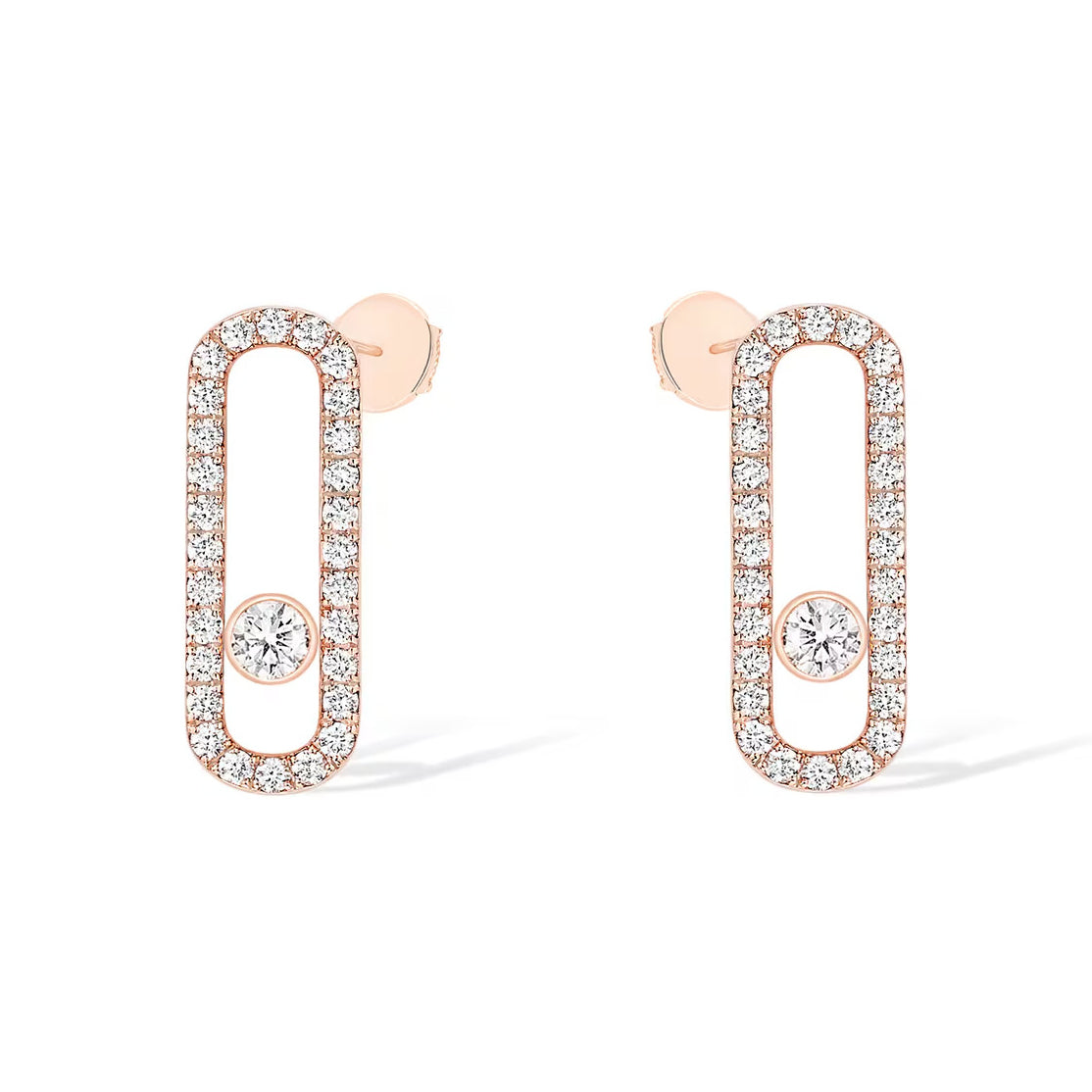 [Limara]MOVE UNO STUD DIAMOND PAVED EARRINGS