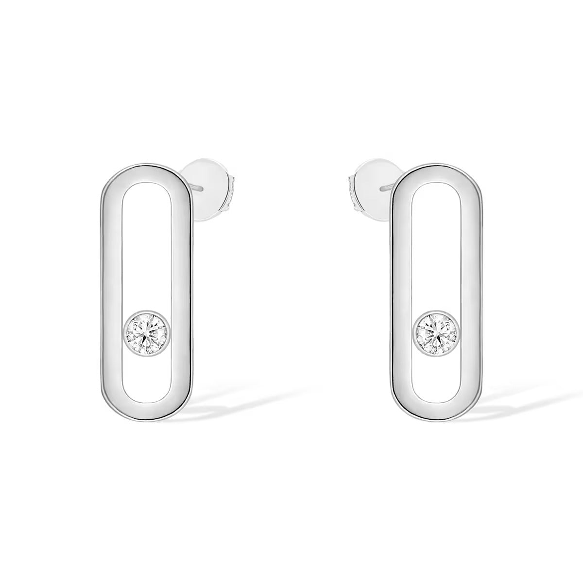 [Limara]MOVE UNO SMALL 1 DIAMOND EARRINGS