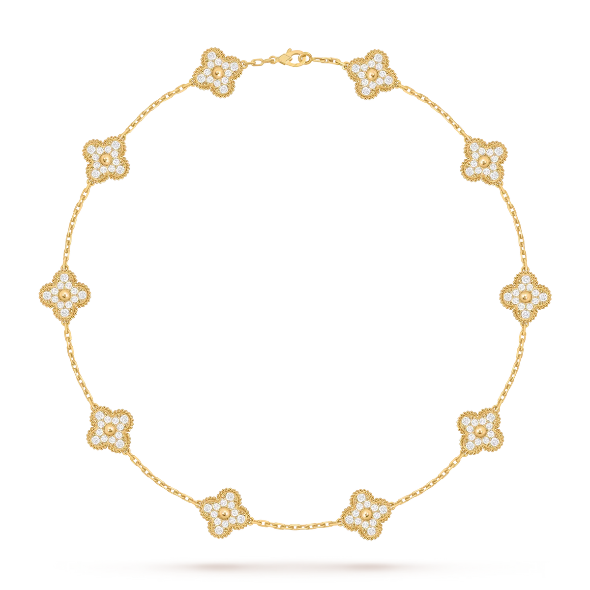 [Limara]CLASSIC LUCKY 10-MOTIF CLOVER NECKLACE GOLD COLLECTION