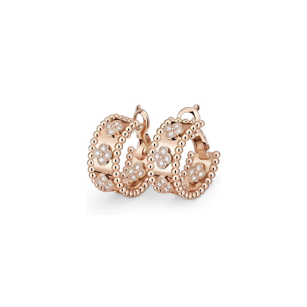 [Limara]KALEIDOSCOPE CLOVER HOOP EARRINGS