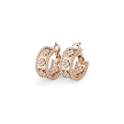 [Limara]KALEIDOSCOPE CLOVER HOOP EARRINGS