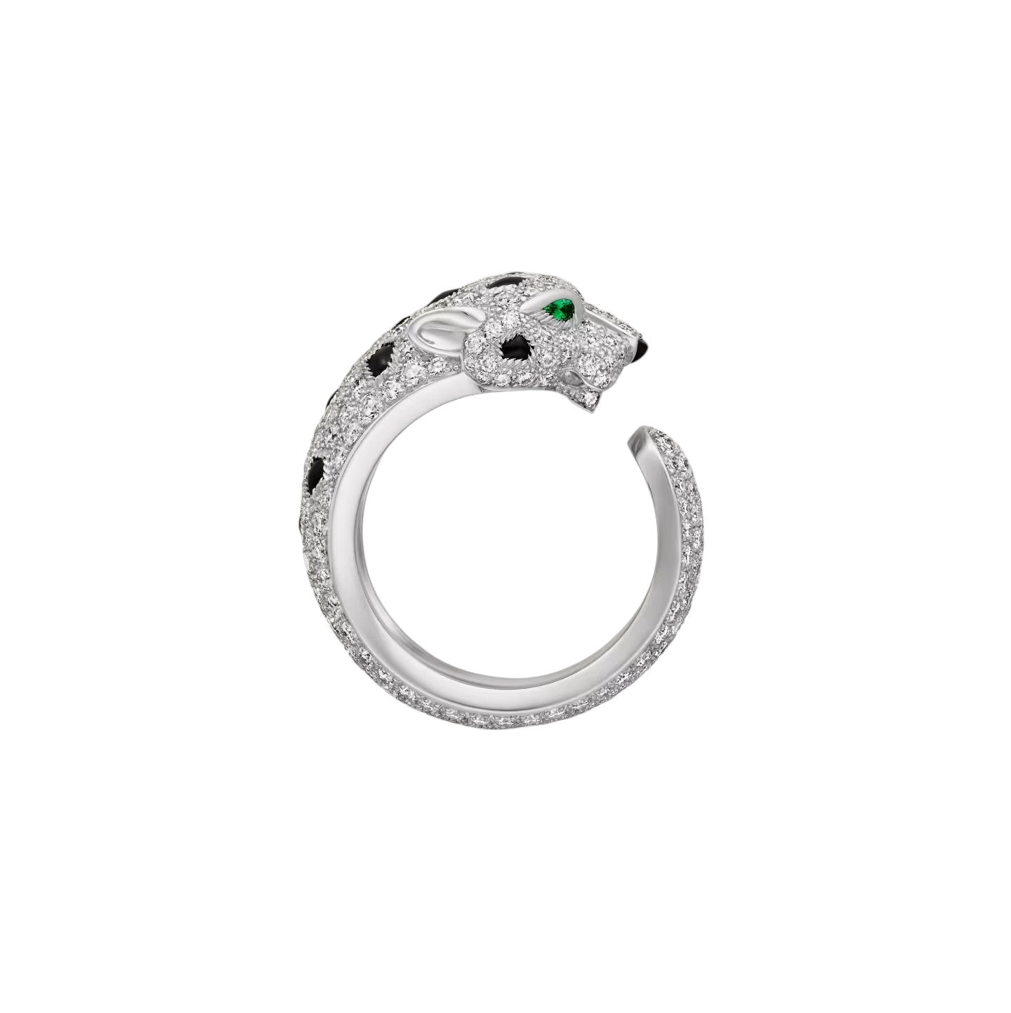 [Limara]PANTHÈRE DE DIAMOND HALF-PAVÉ MEDIUM RING