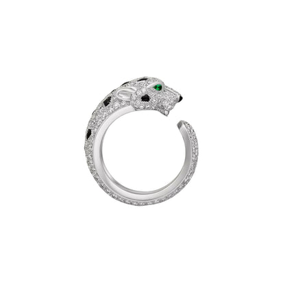 [Limara]PANTHÈRE DE DIAMOND HALF-PAVÉ MEDIUM RING