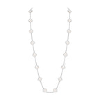 [Limara]CLASSIC 20-MOTIF LUCKY CLOVER LONG NECKLACE WHITE GOLD COLLECTION