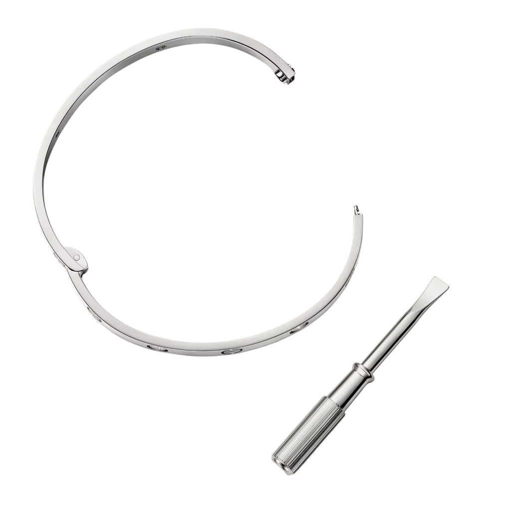[Limara]CLASSIC 6.1MM LOVE SINGLE-SCREW CLOSURE BANGLE - 4-DIAMOND