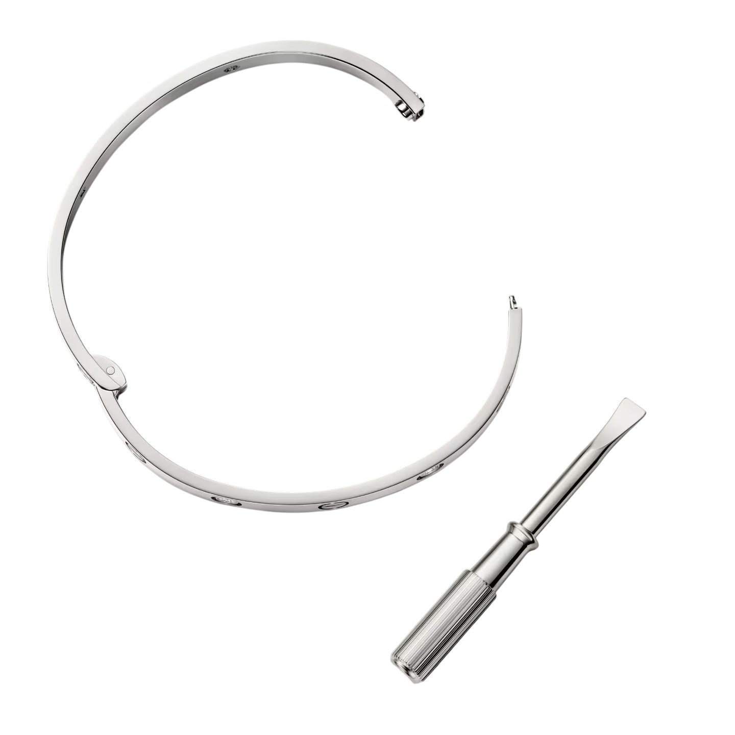 [Limara]CLASSIC 6.1MM LOVE SINGLE-SCREW CLOSURE BANGLE - 4-DIAMOND