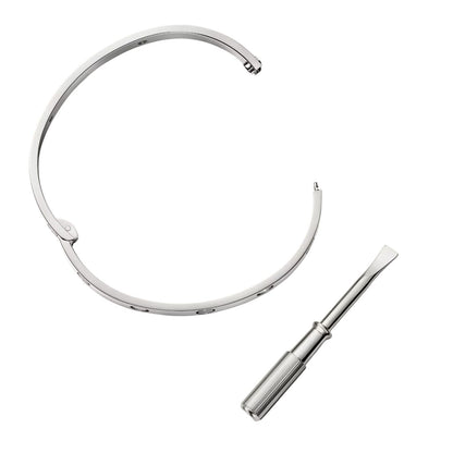 [Limara]CLASSIC 6.1MM LOVE SINGLE-SCREW CLOSURE BANGLE - 4-DIAMOND