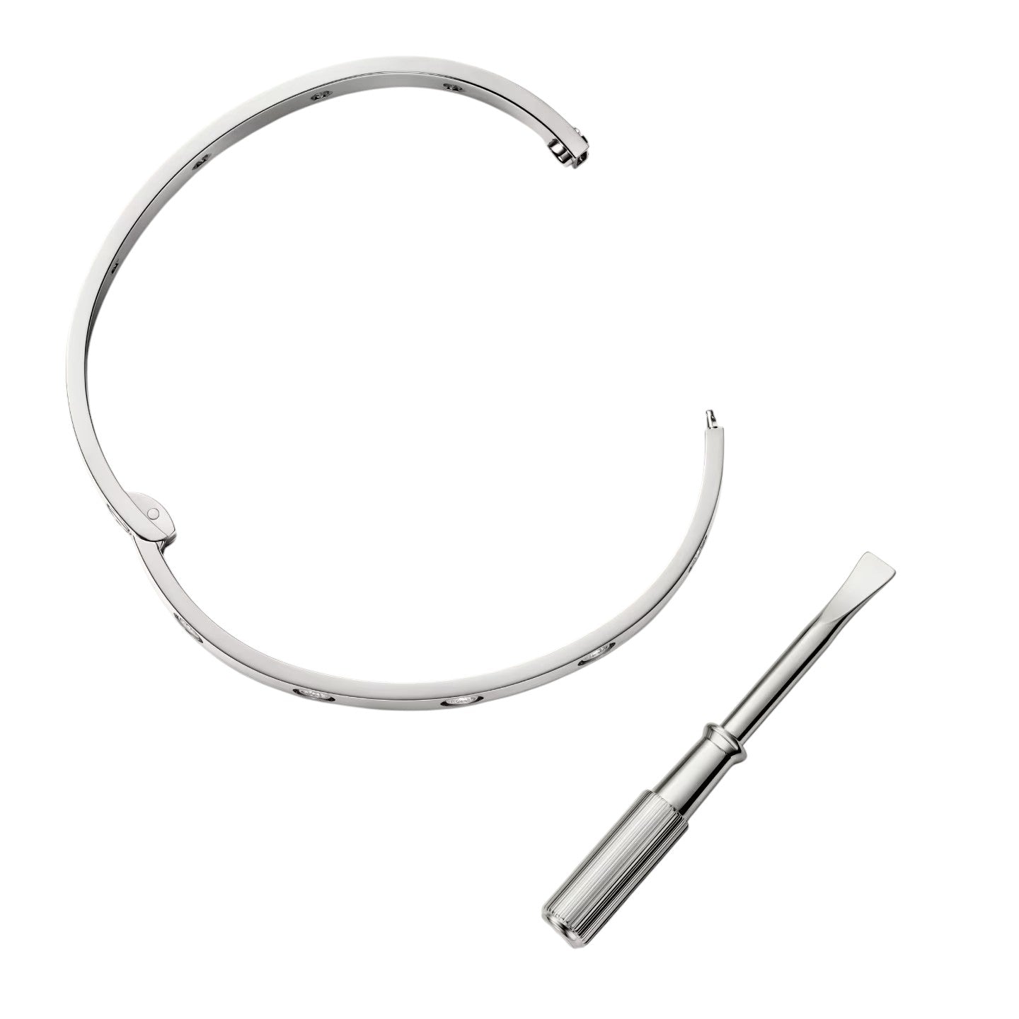 [Limara]CLASSIC 6.1MM LOVE SINGLE-SCREW CLOSURE BANGLE - 10-DIAMOND